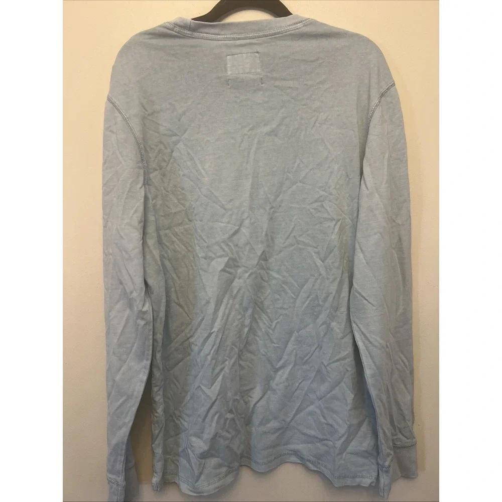 Goodfellow men's long sleeve T-shirt, size medium, light blue NWT - Picture 2 of 10